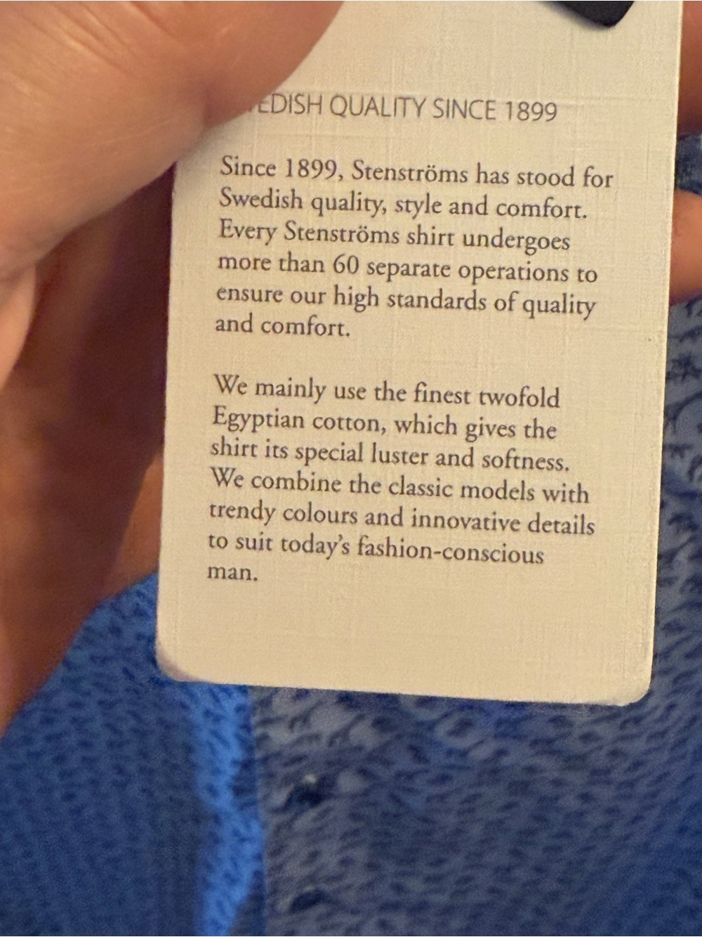 NWT Stenströms Desert Collection Egyptian Cotton Shirt 17.5 Safari Country Club - Picture 6 of 13